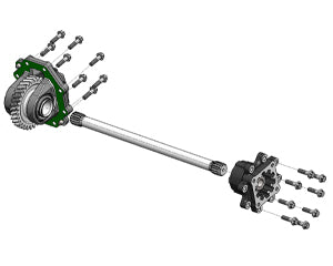 Scania GR,GRS905 / GRS905R Rear-Mounted PTO with ISO 4-Bolt Output – Air Operated, Max Torque 990 Nm, Includes Mounting Kit