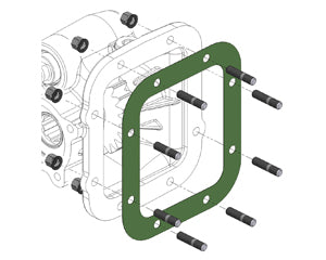 Hino M009 Left-Side Mounted PTO with ISO 4-Bolt Output – Air Operated, Max Torque 400 Nm, Includes Mounting Kit