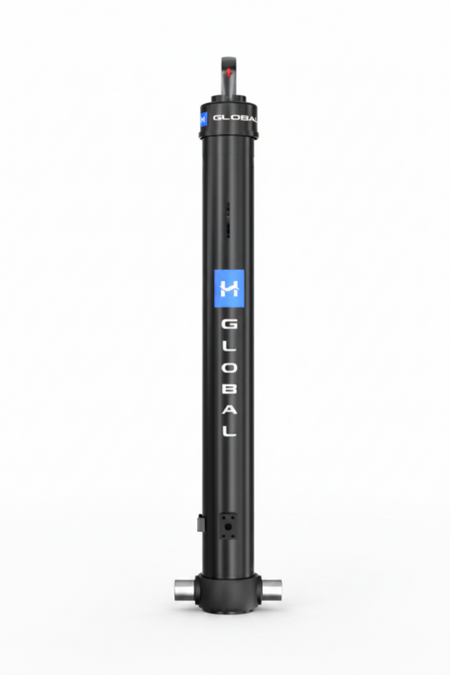 Black cylindrical device with 'H Global' branding on a white background