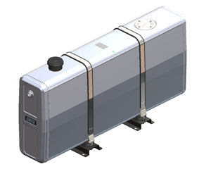 VERTICAL Series Aluminium Hydraulic Tanks with Mount Brackets - 230 litre Capacity